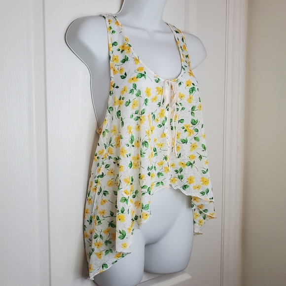 🎈2/$50 Free People Floral & Lace Sleeveless Top - Picture 8 of 9